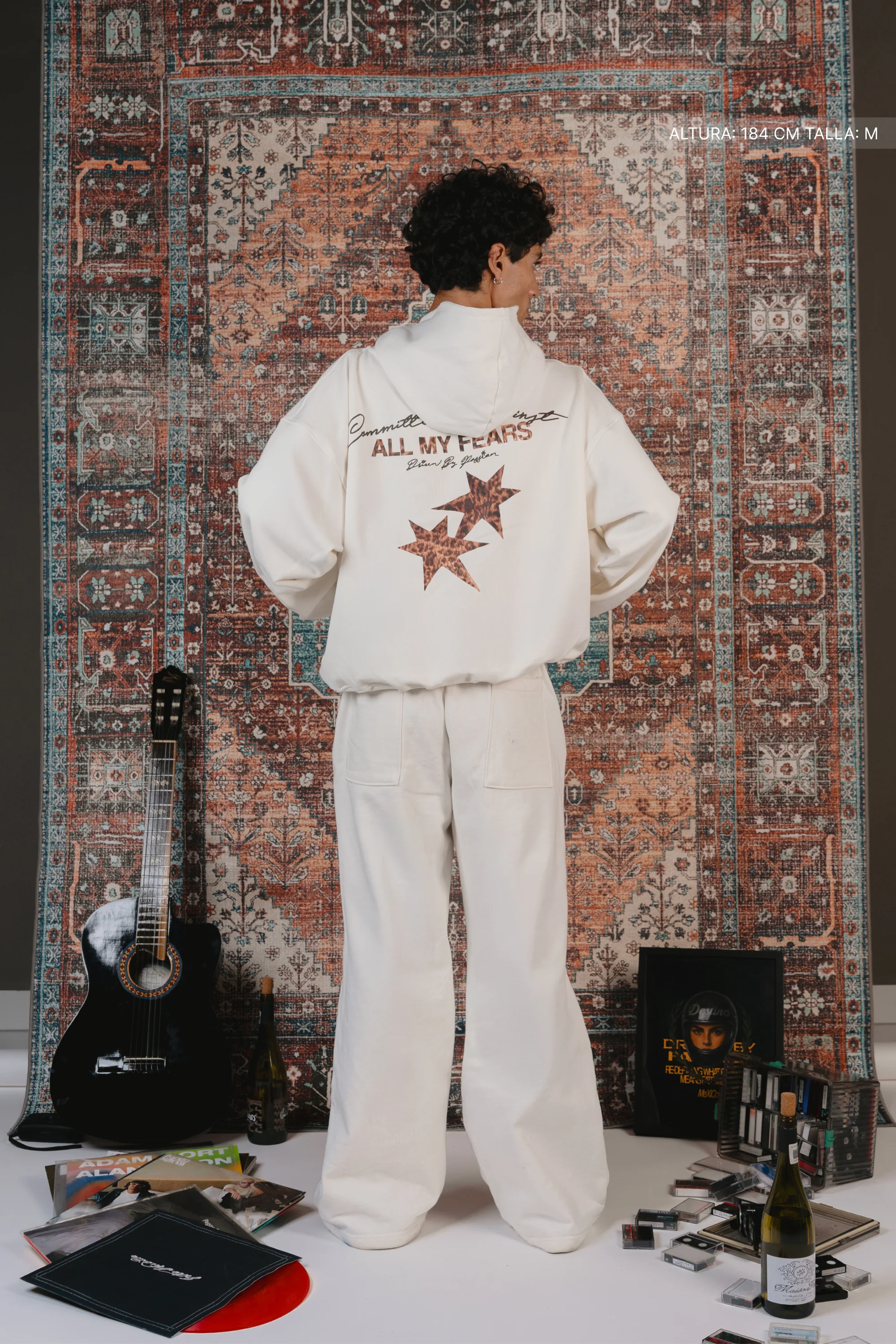 All My Fears Cheetah Hoodie Ivory - Image 2