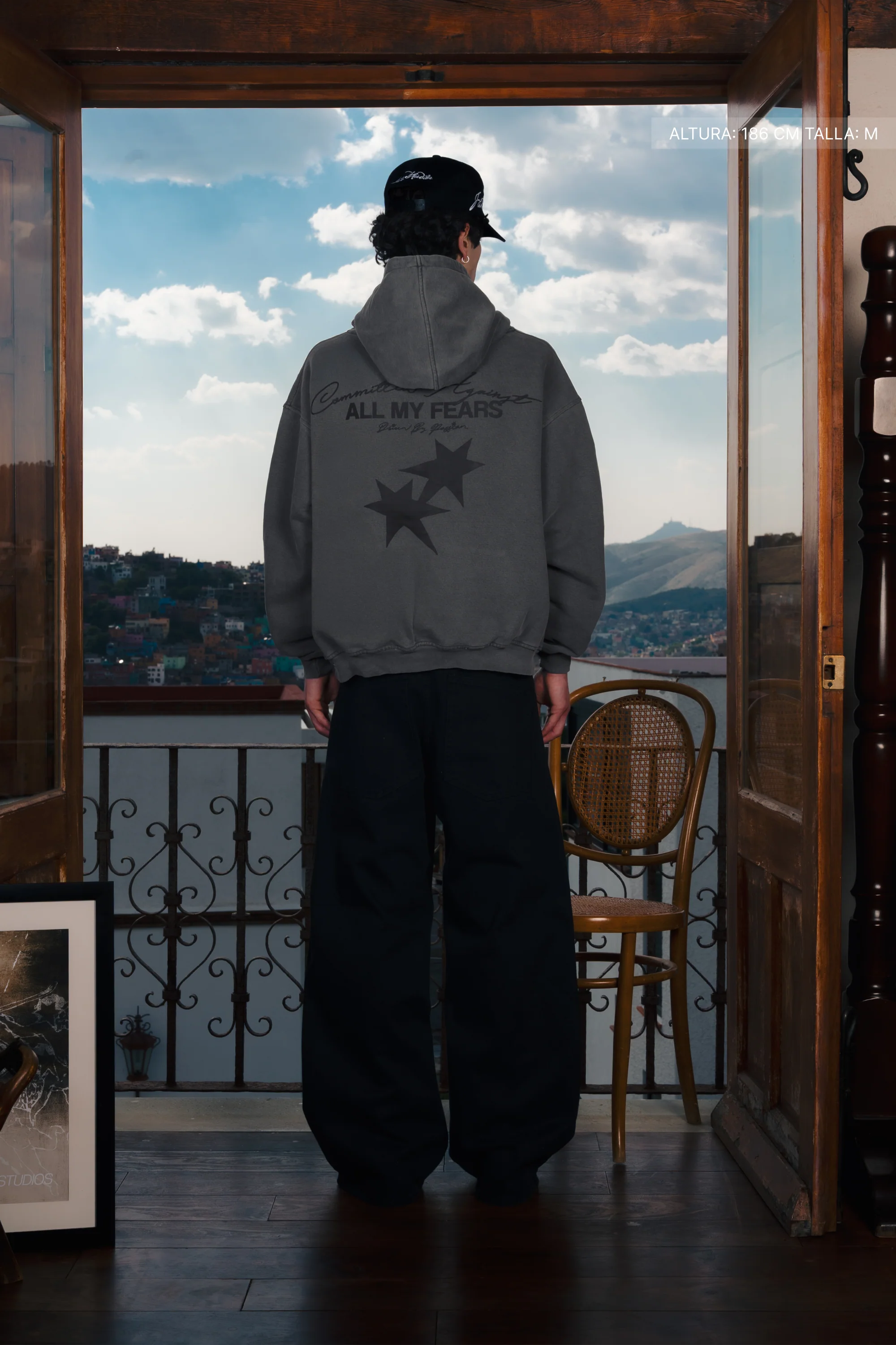 All My Fears Hoodie Washed Grey - Image 10