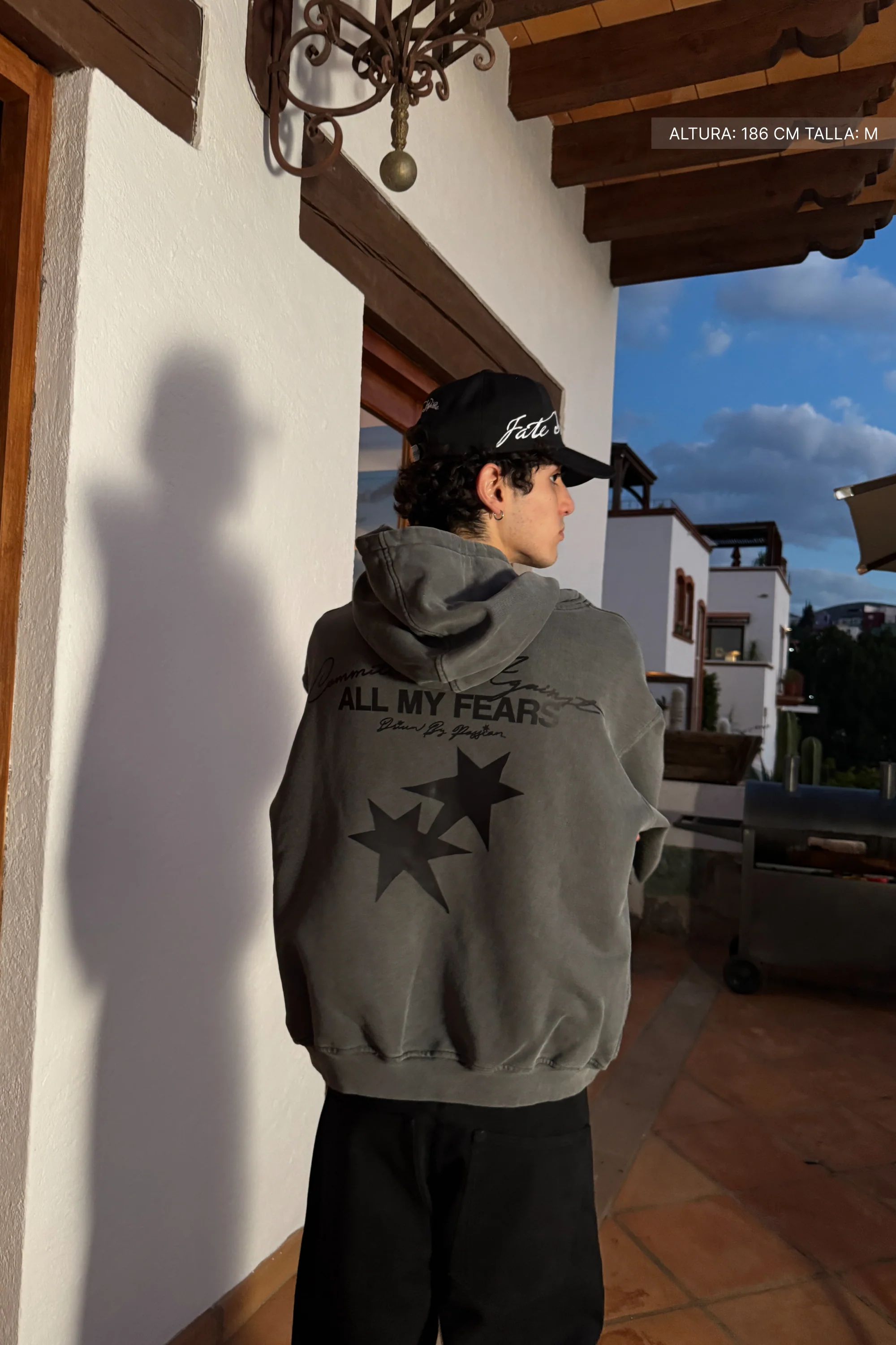 All My Fears Hoodie Washed Grey - Image 3