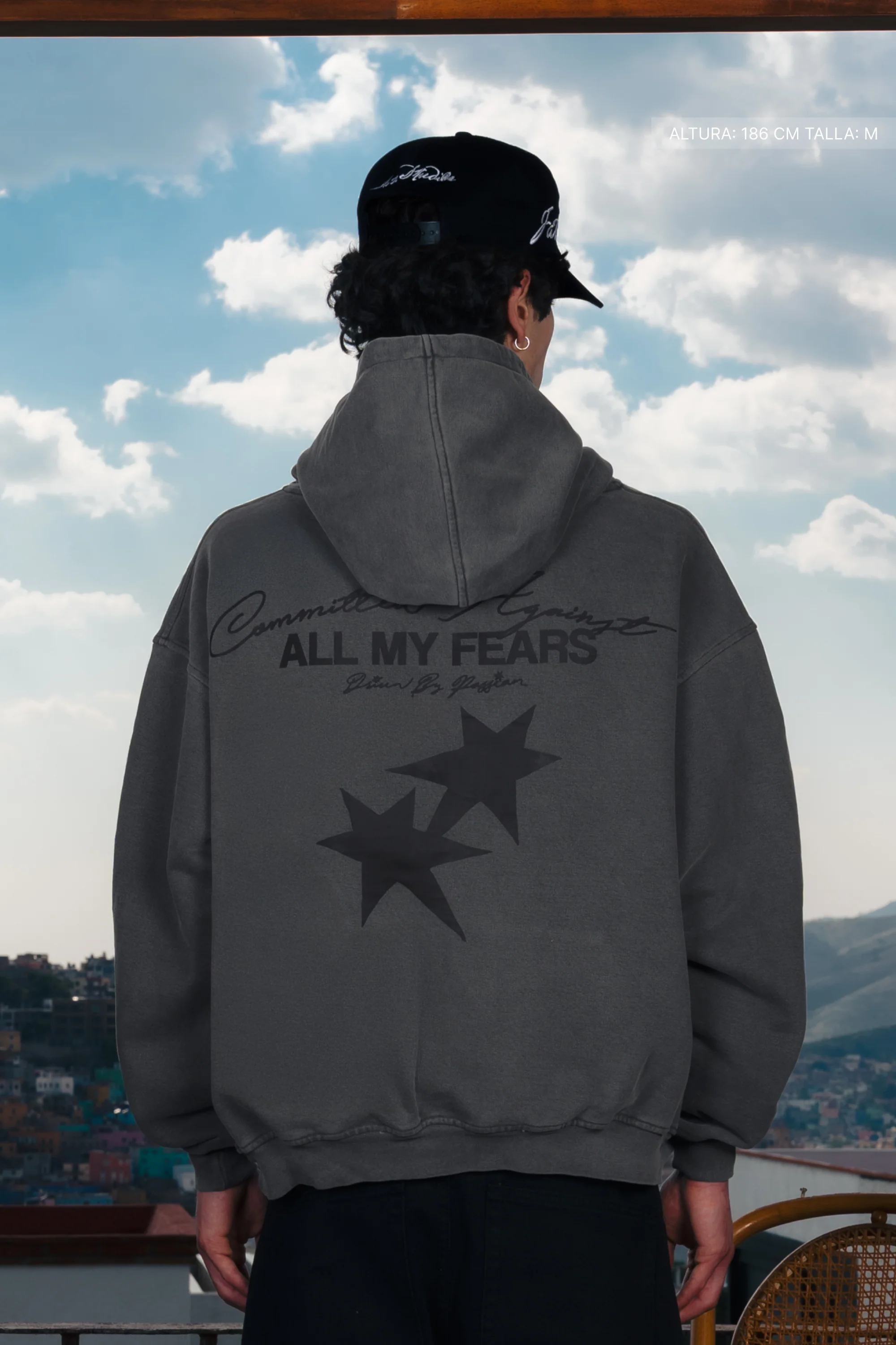 All My Fears Hoodie Washed Grey - Image 9