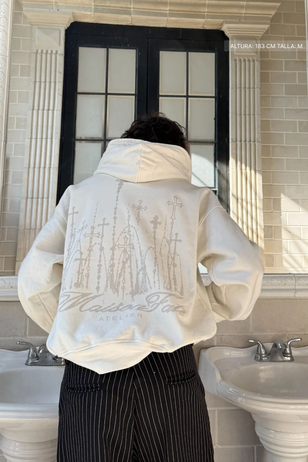 Cathedral Light Hoodie Ivory - Image 2
