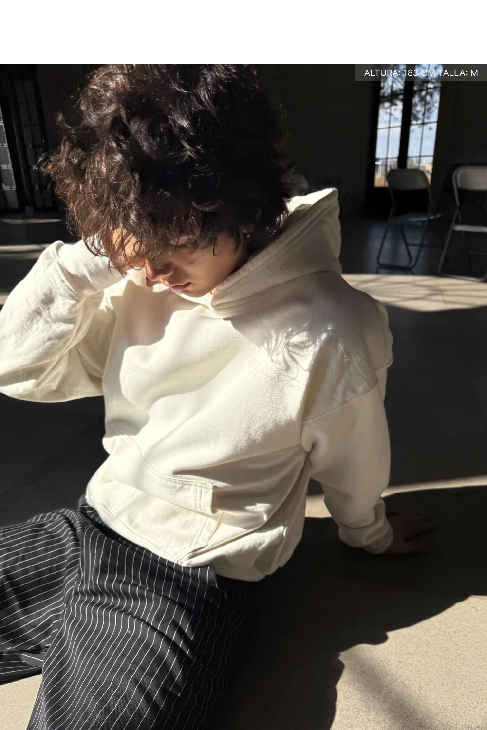 Cathedral Light Hoodie Ivory - Image 6