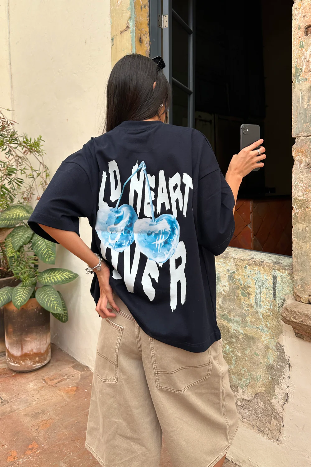 Cold Hearts Tee Navy Blue - Image 2