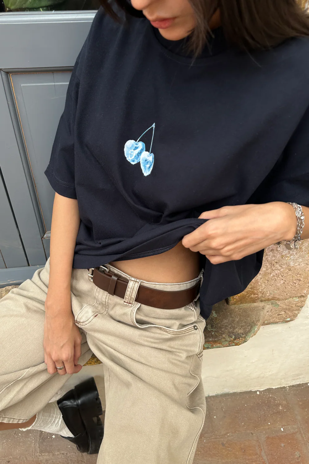 Cold Hearts Tee Navy Blue - Image 4