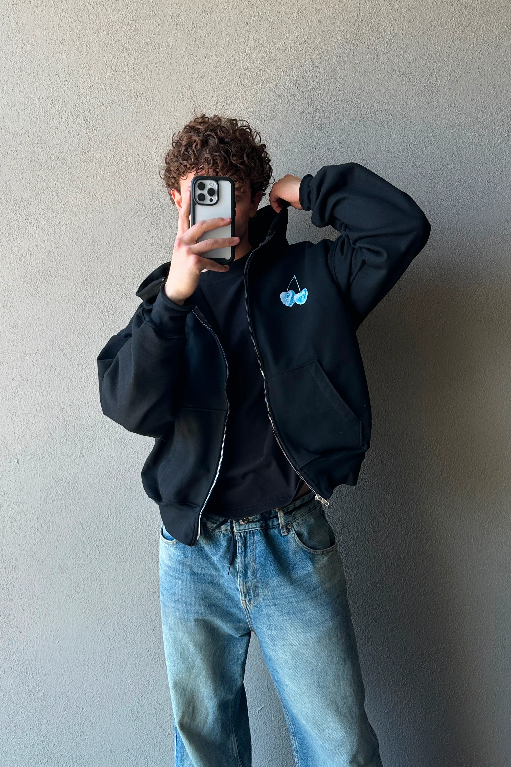 Cold Hearts Zip Hoodie Vantablack - Image 4