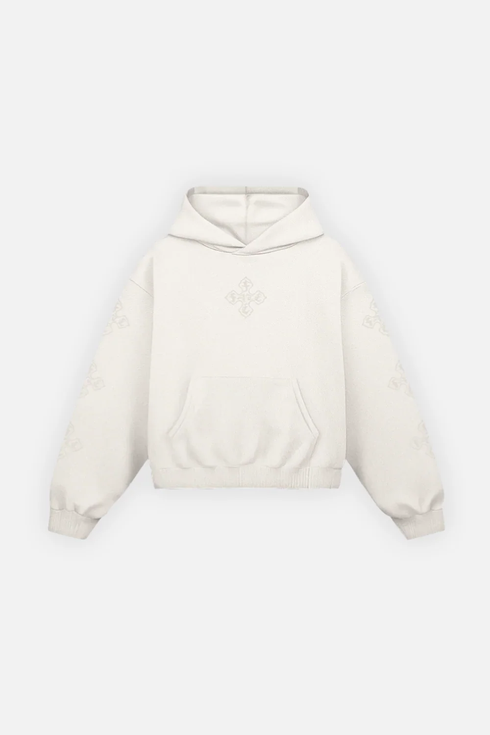 Cross Of Fate Light Hoodie Ivory - Image 3