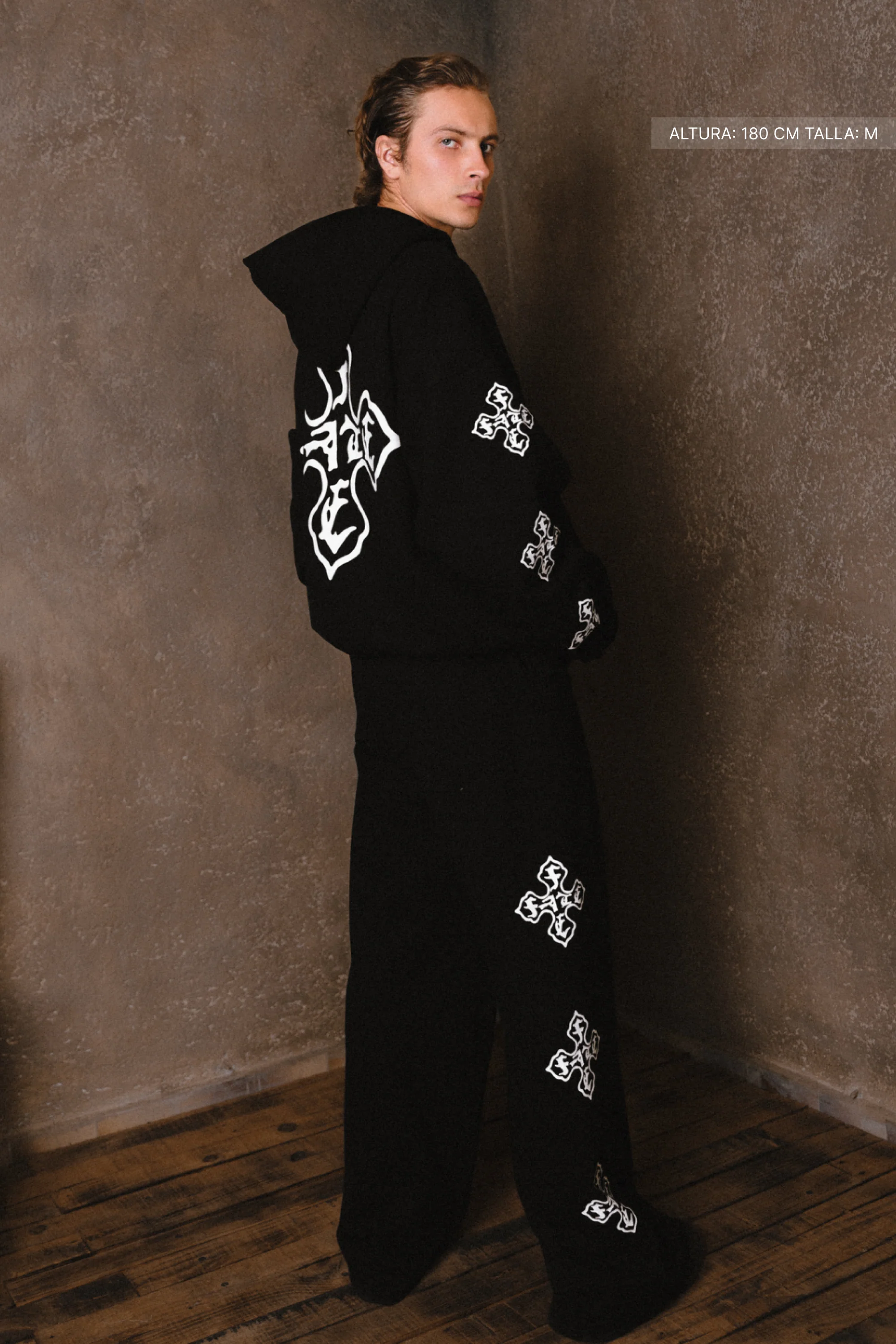 Cross Of Fate Wide Pants Vantablack - Image 4
