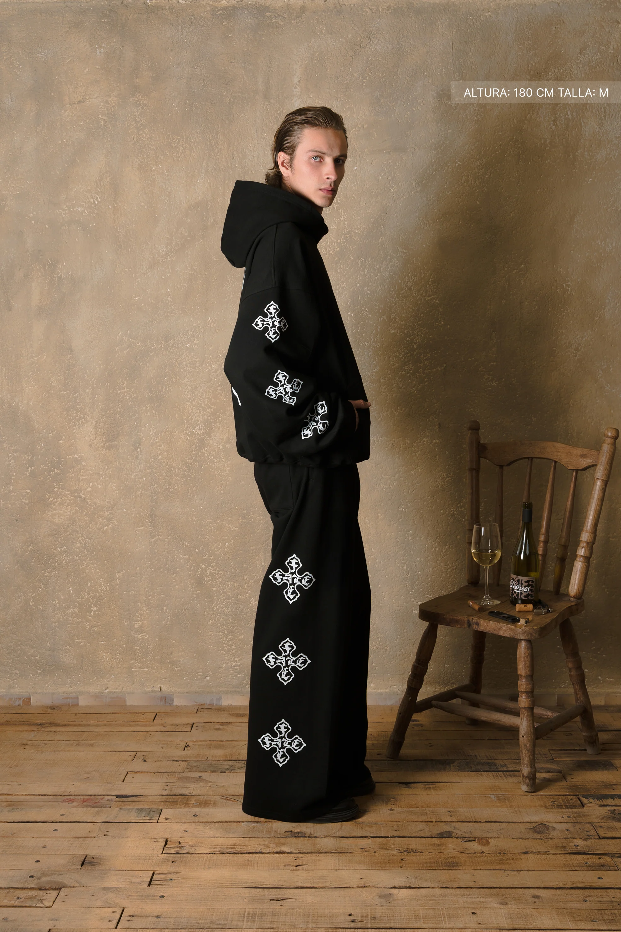 Cross Of Fate Wide Pants Vantablack - Image 6