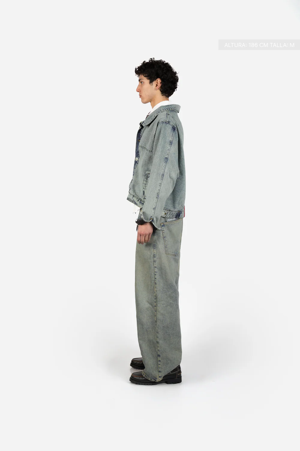 Denim Jacket Dirty Washed Blue - Image 7