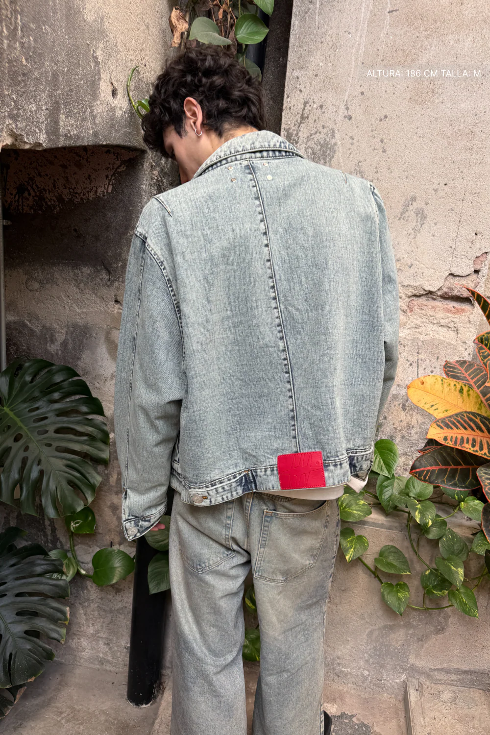 Denim Jacket Dirty Washed Blue - Image 8