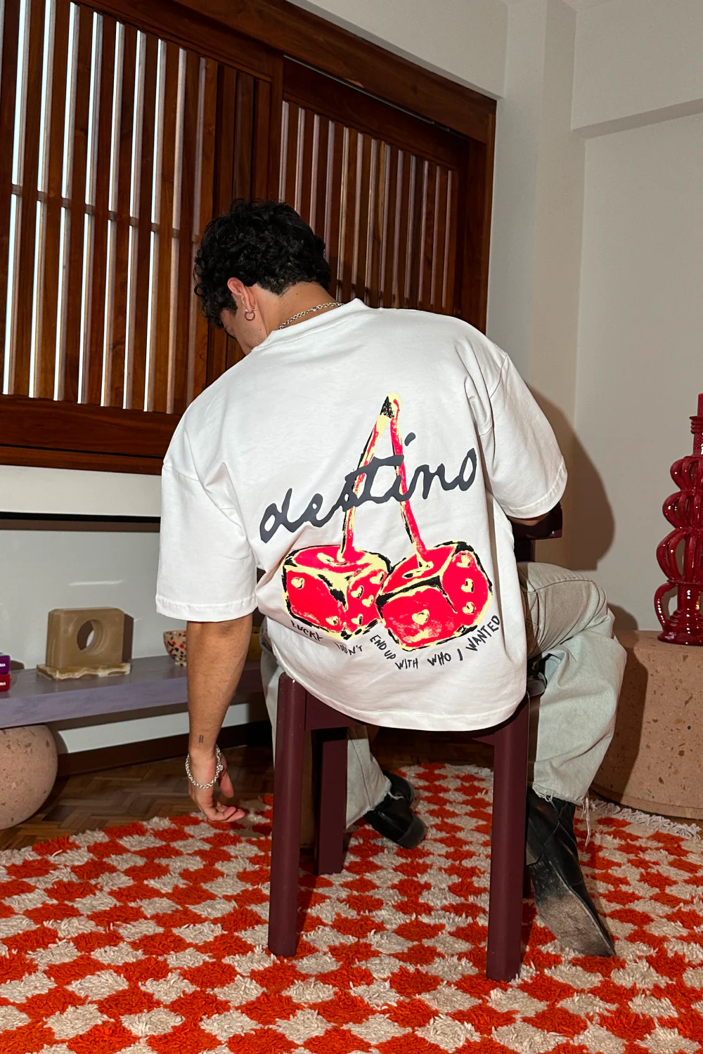 Dice Cherry Tee Ivory - Image 2