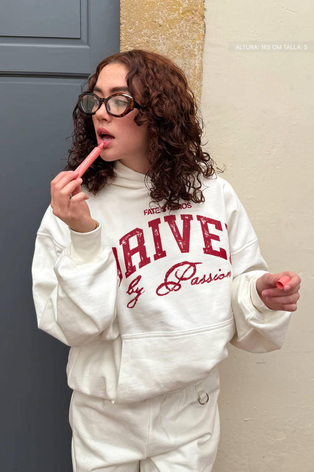 Driven By Passion Hoodie Ivory - Image 2