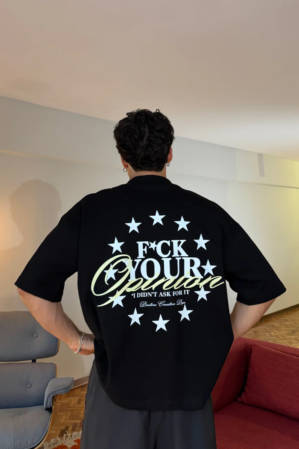 F*ck Your Opinion Tee Black - Image 2