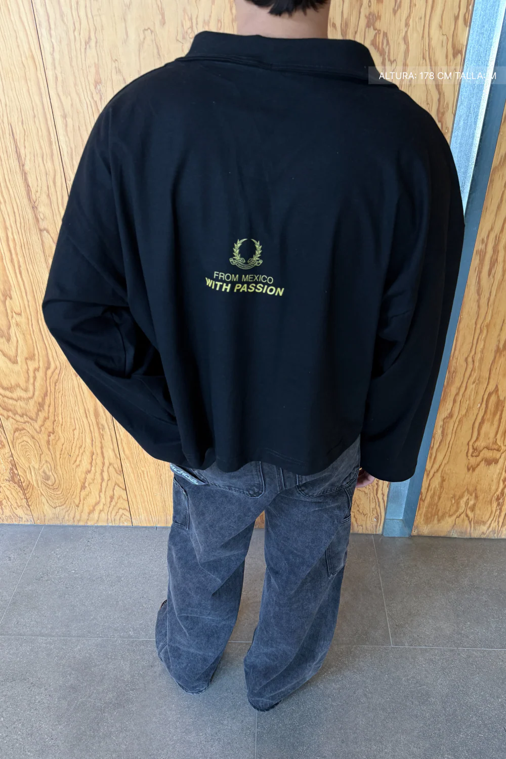 F & CO Longsleeve Polo Black - Image 6