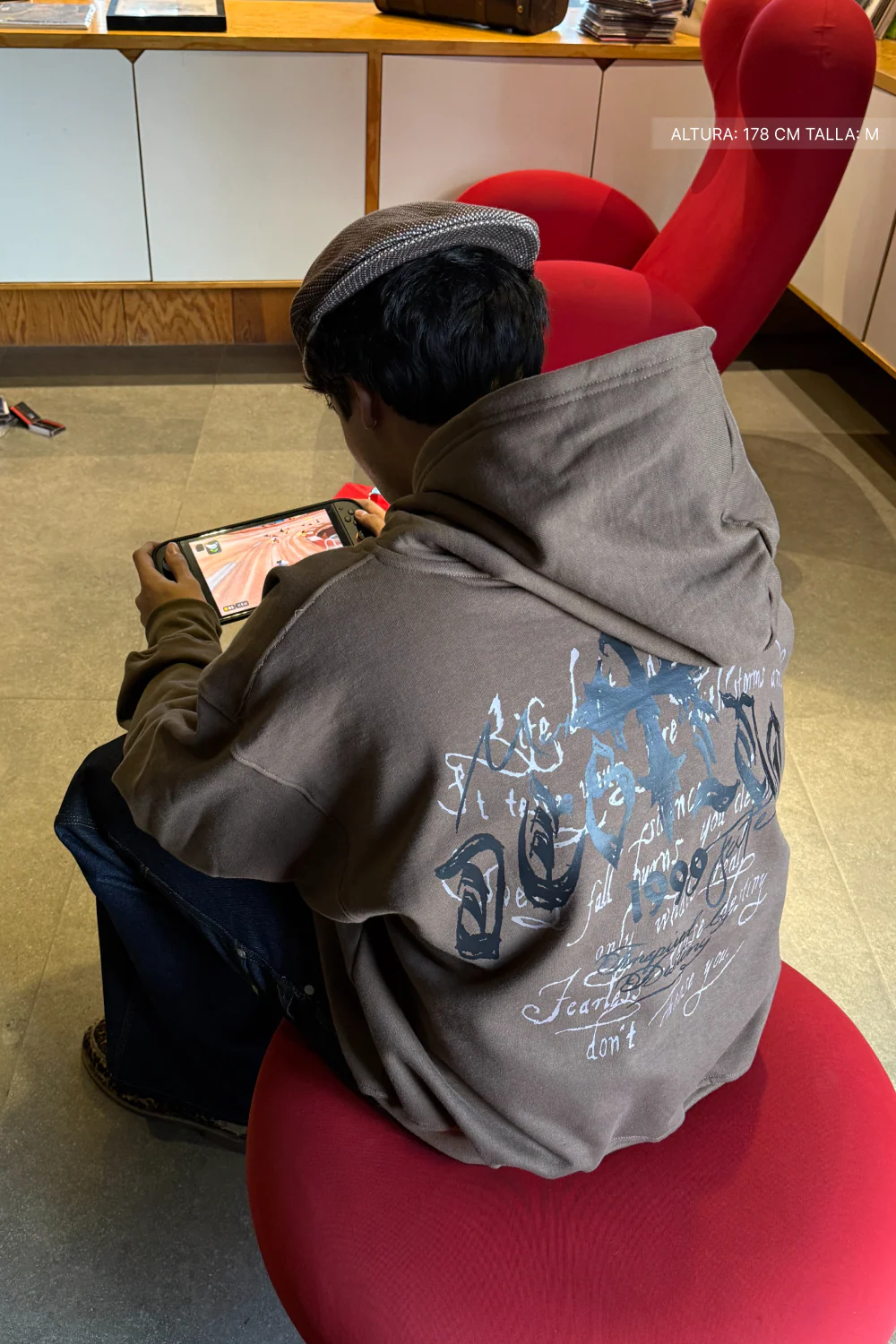 Fate Goth Hoodie Mocha Brown - Image 2