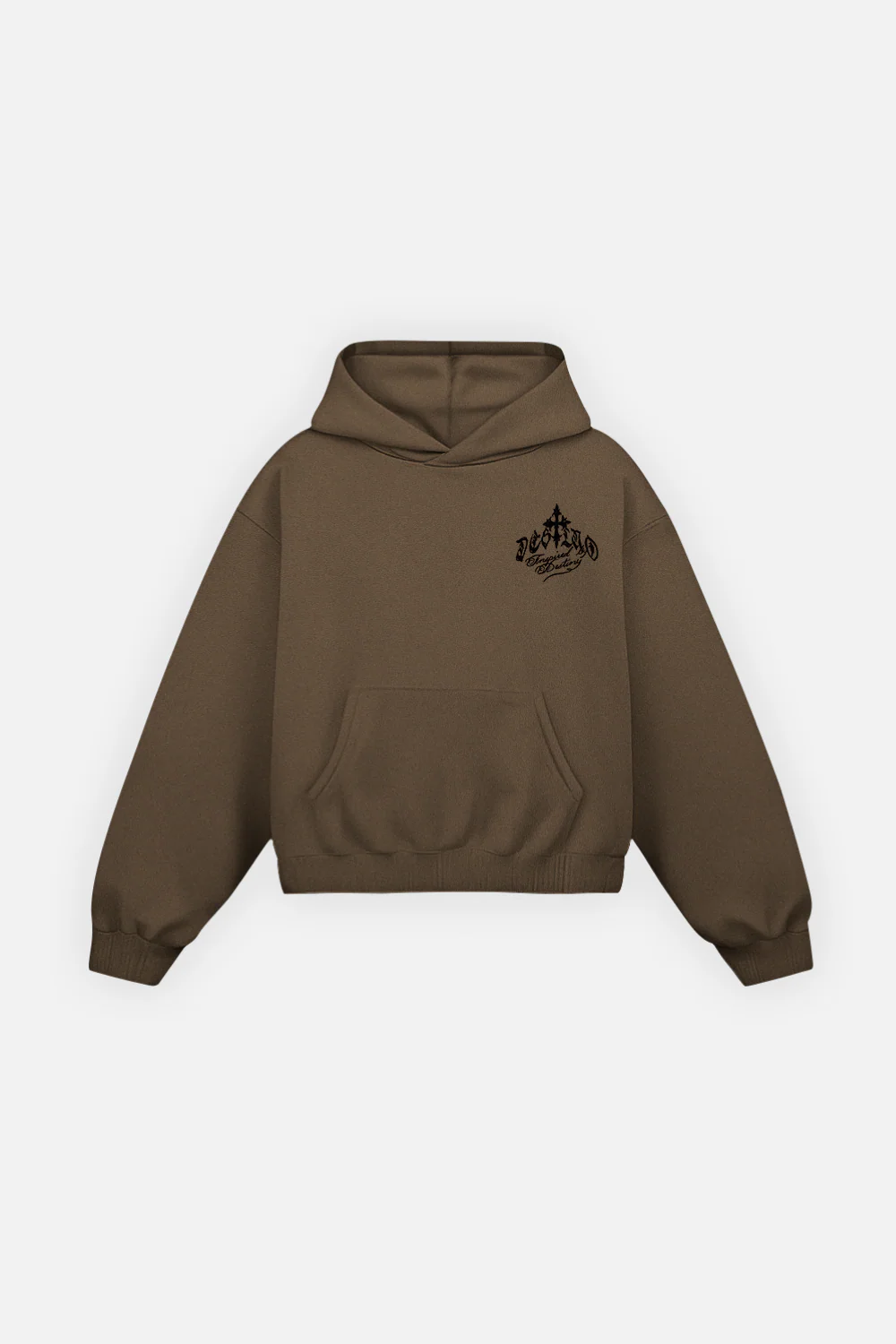 Fate Goth Hoodie Mocha Brown - Image 3
