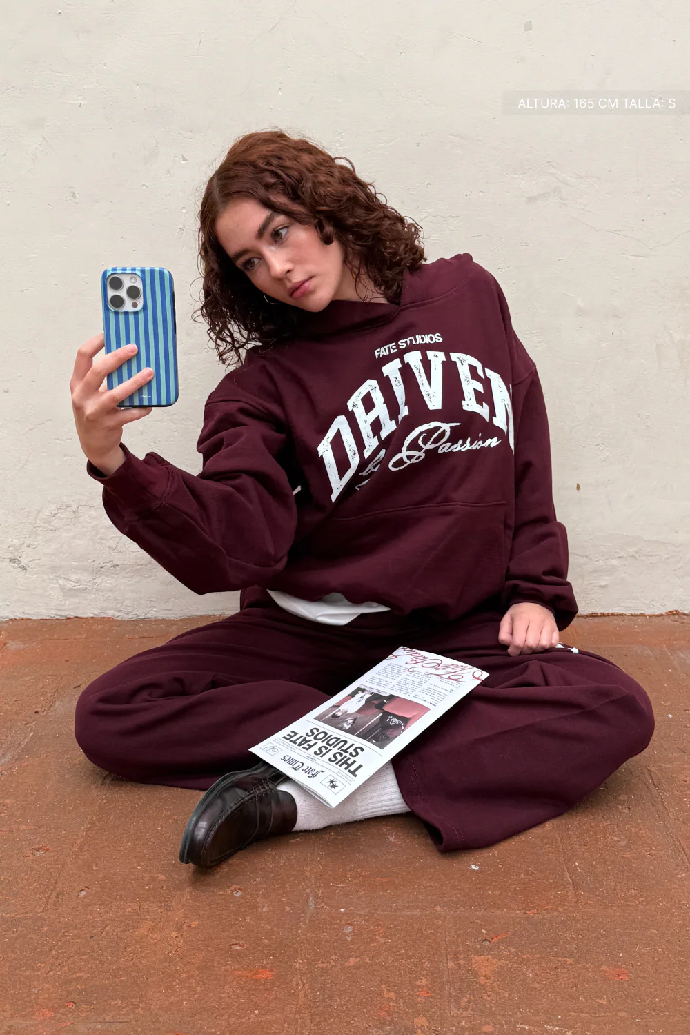 Driven By Passion Hoodie Burgundy - Image 2