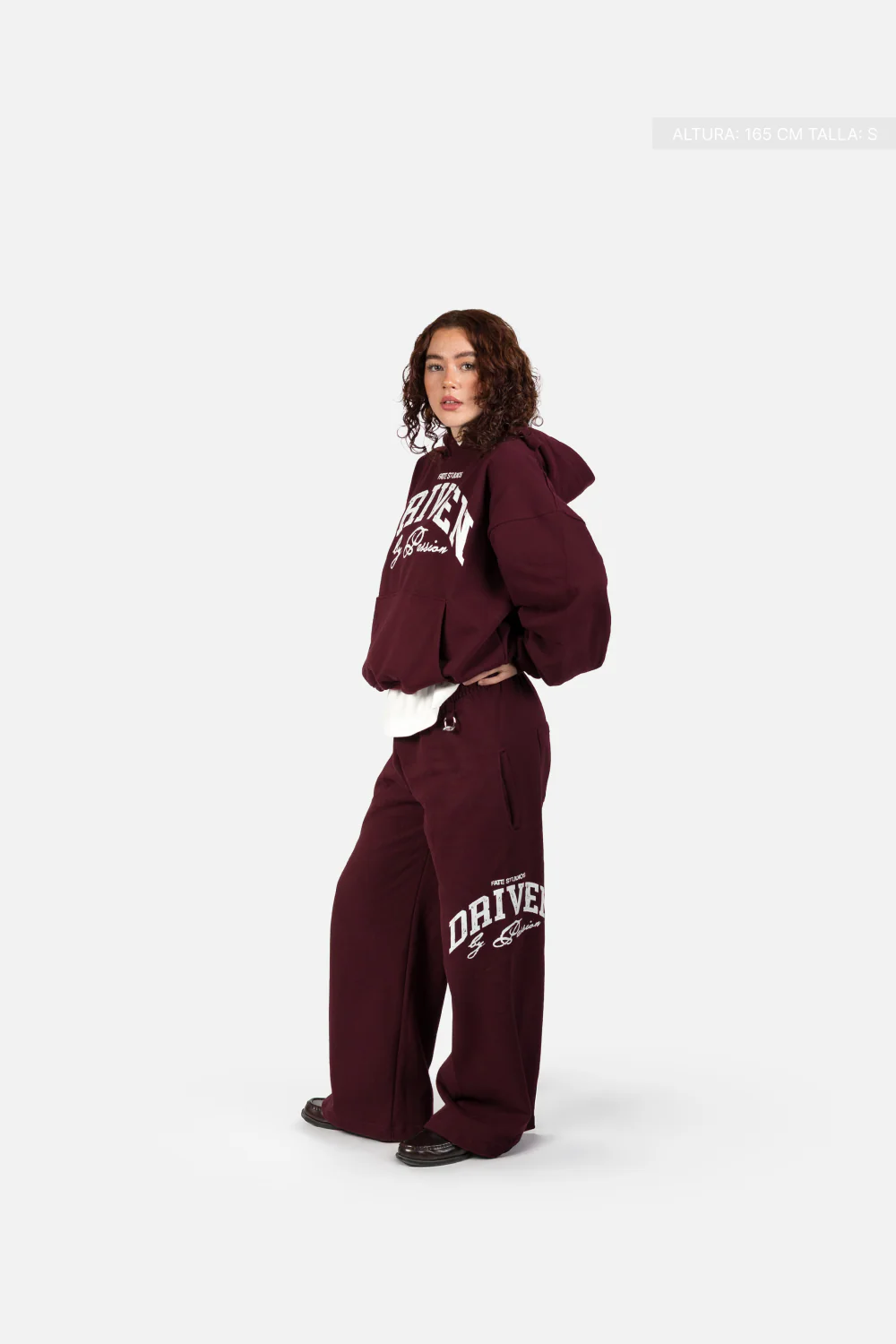 Driven By Passion Hoodie Burgundy - Image 5