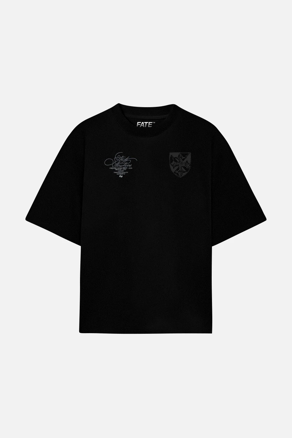 Fate Studios Emblem Tee Black & Black - Image 3