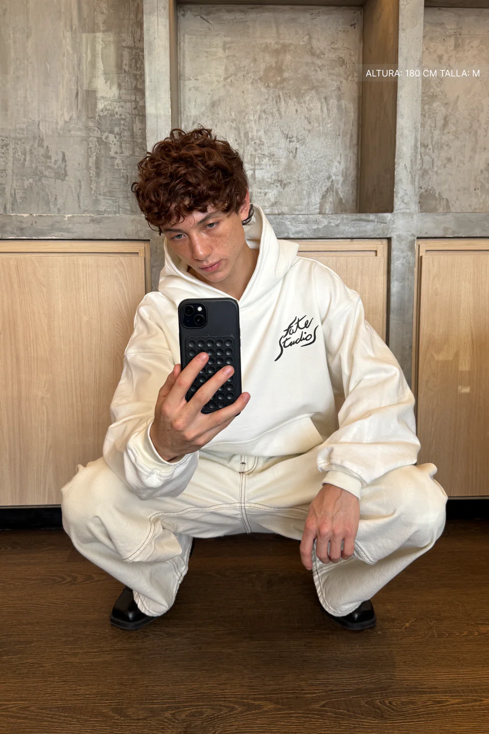Fate Studios Letterscript Hoodie Ivory - Image 2