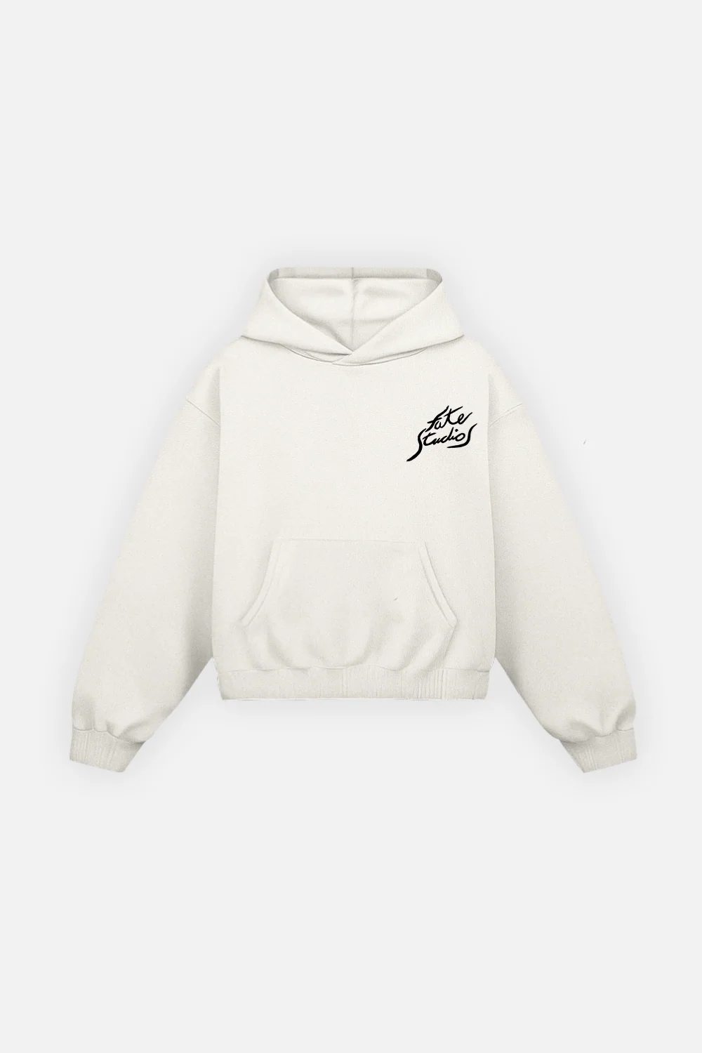 Fate Studios Letterscript Hoodie Ivory - Image 3