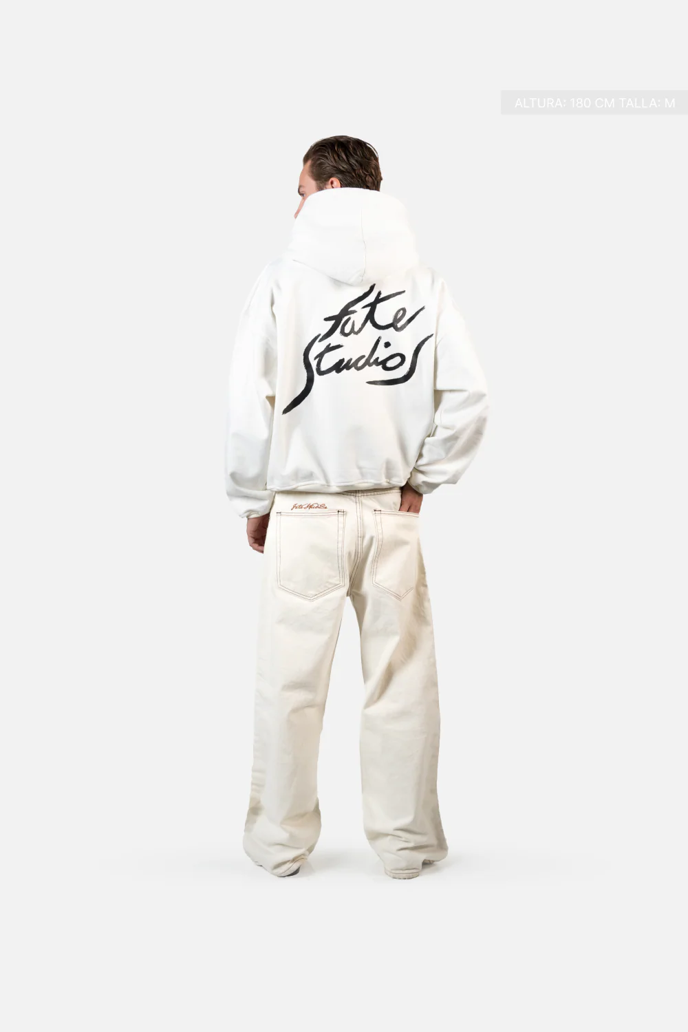 Fate Studios Letterscript Hoodie Ivory - Image 4