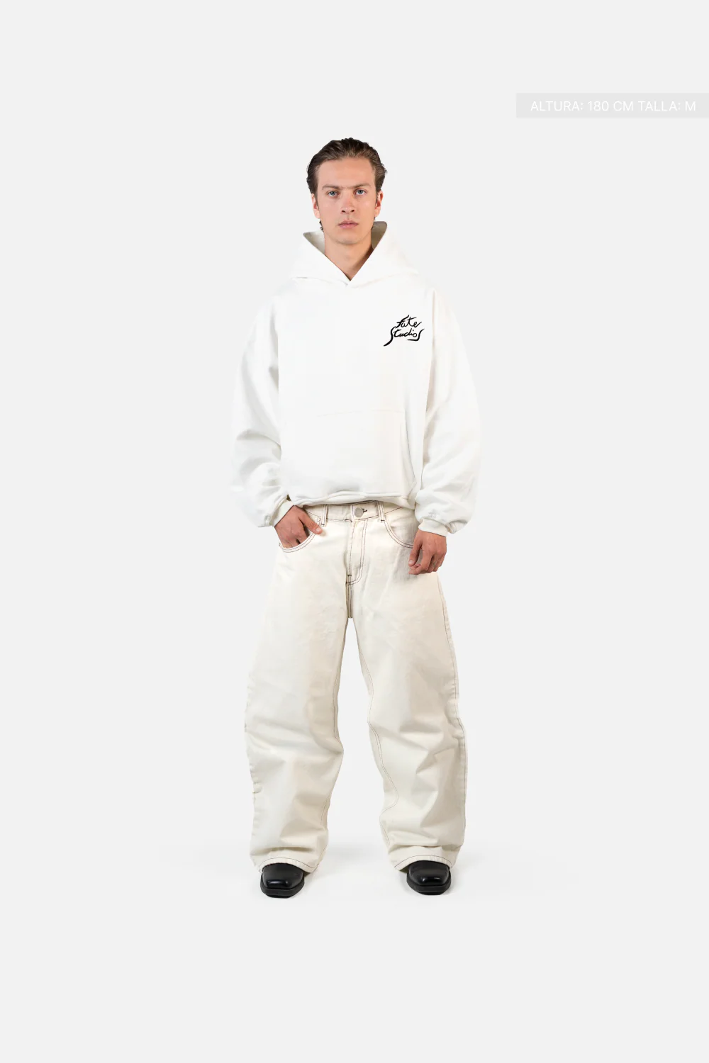 Fate Studios Letterscript Hoodie Ivory - Image 5
