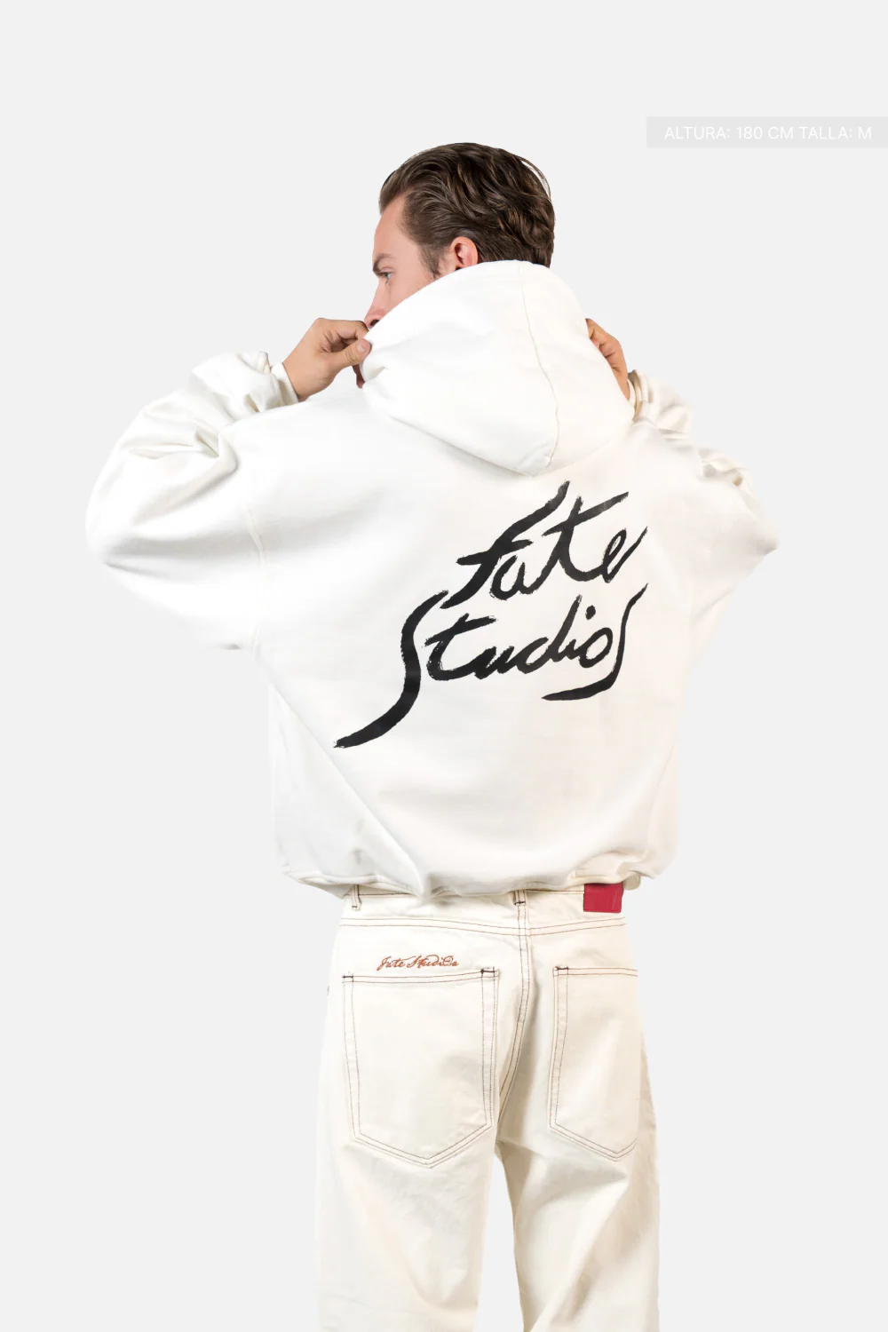 Fate Studios Letterscript Hoodie Ivory - Image 6