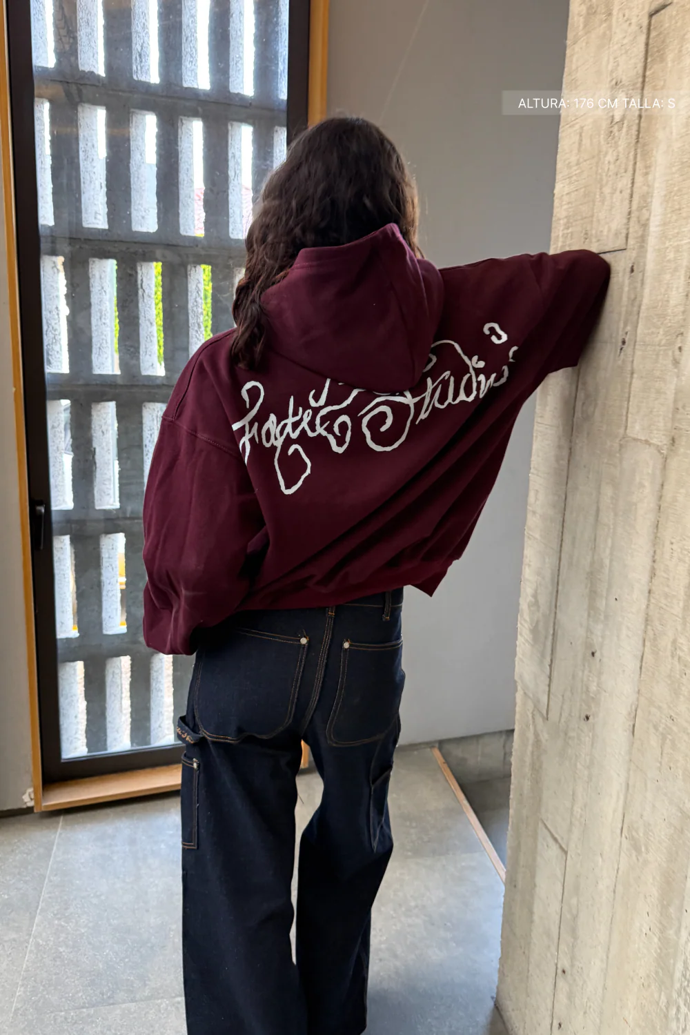 Fate Studios Script Hoodie Burgundy - Image 2