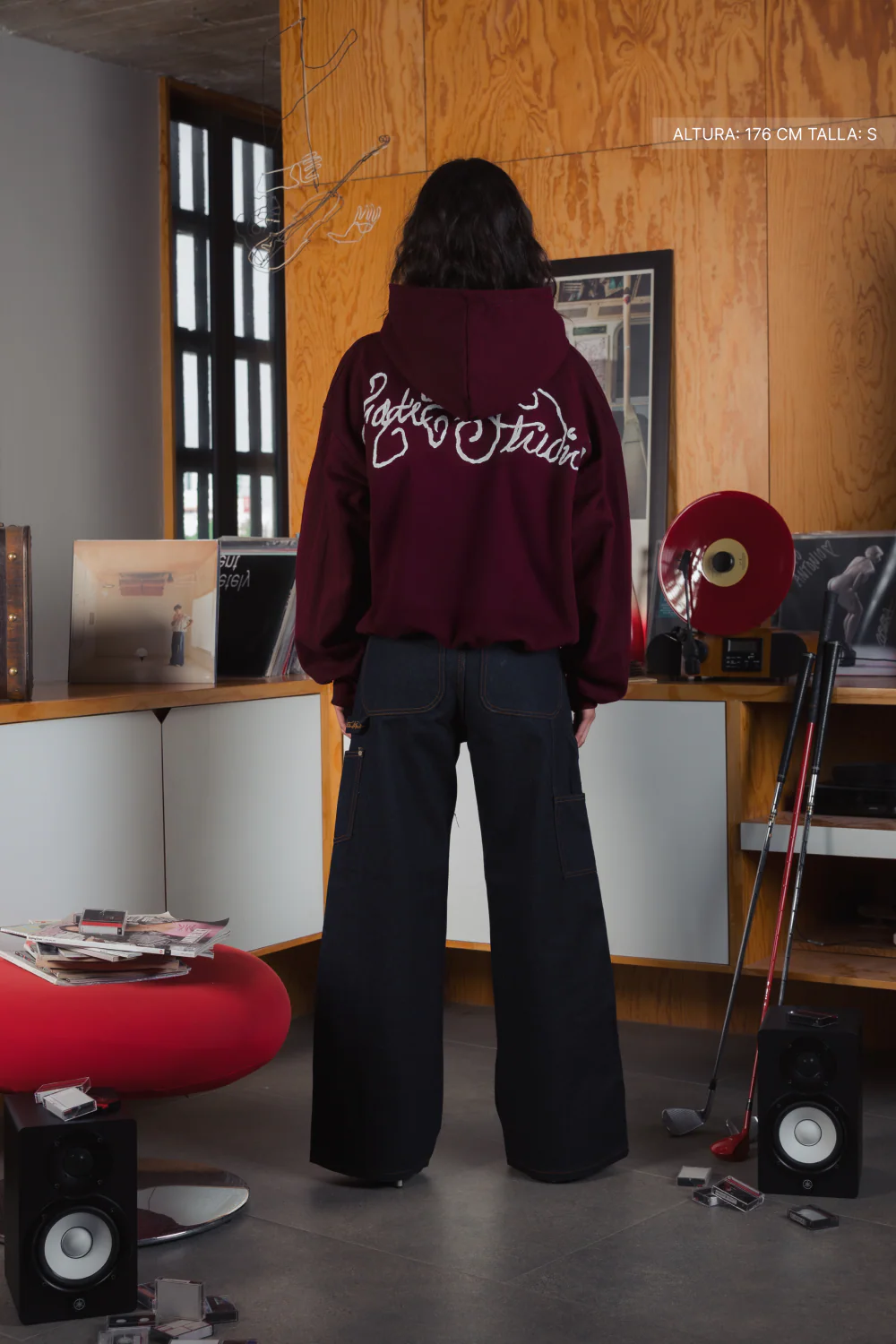 Fate Studios Script Hoodie Burgundy - Image 5