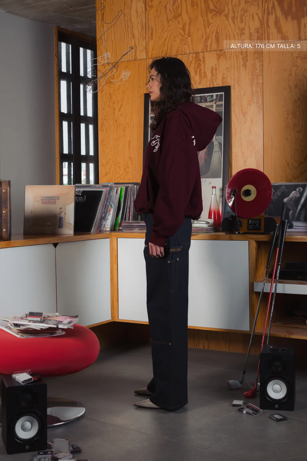 Fate Studios Script Hoodie Burgundy - Image 7