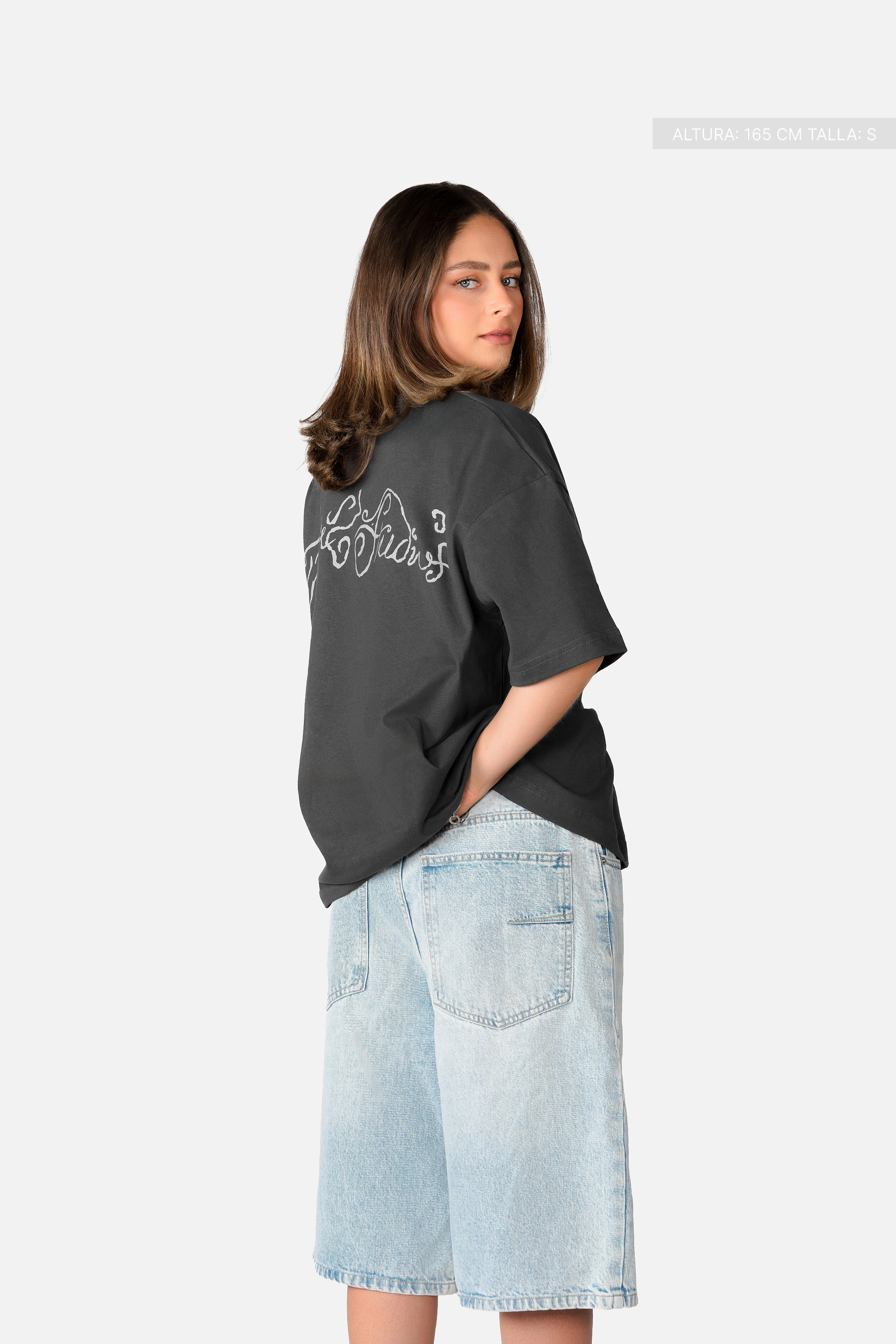 Fate Studios Script Tee Oxford Grey - Image 6