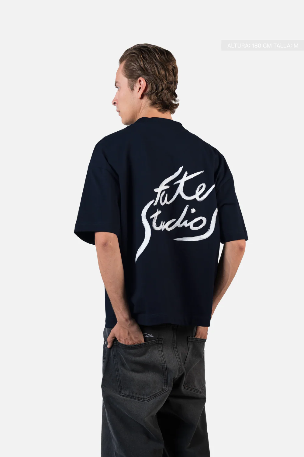 Fate Studios Letterscript Tee Navy Blue - Image 6