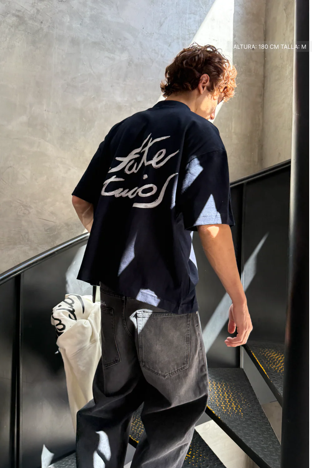 Fate Studios Letterscript Tee Navy Blue - Image 8