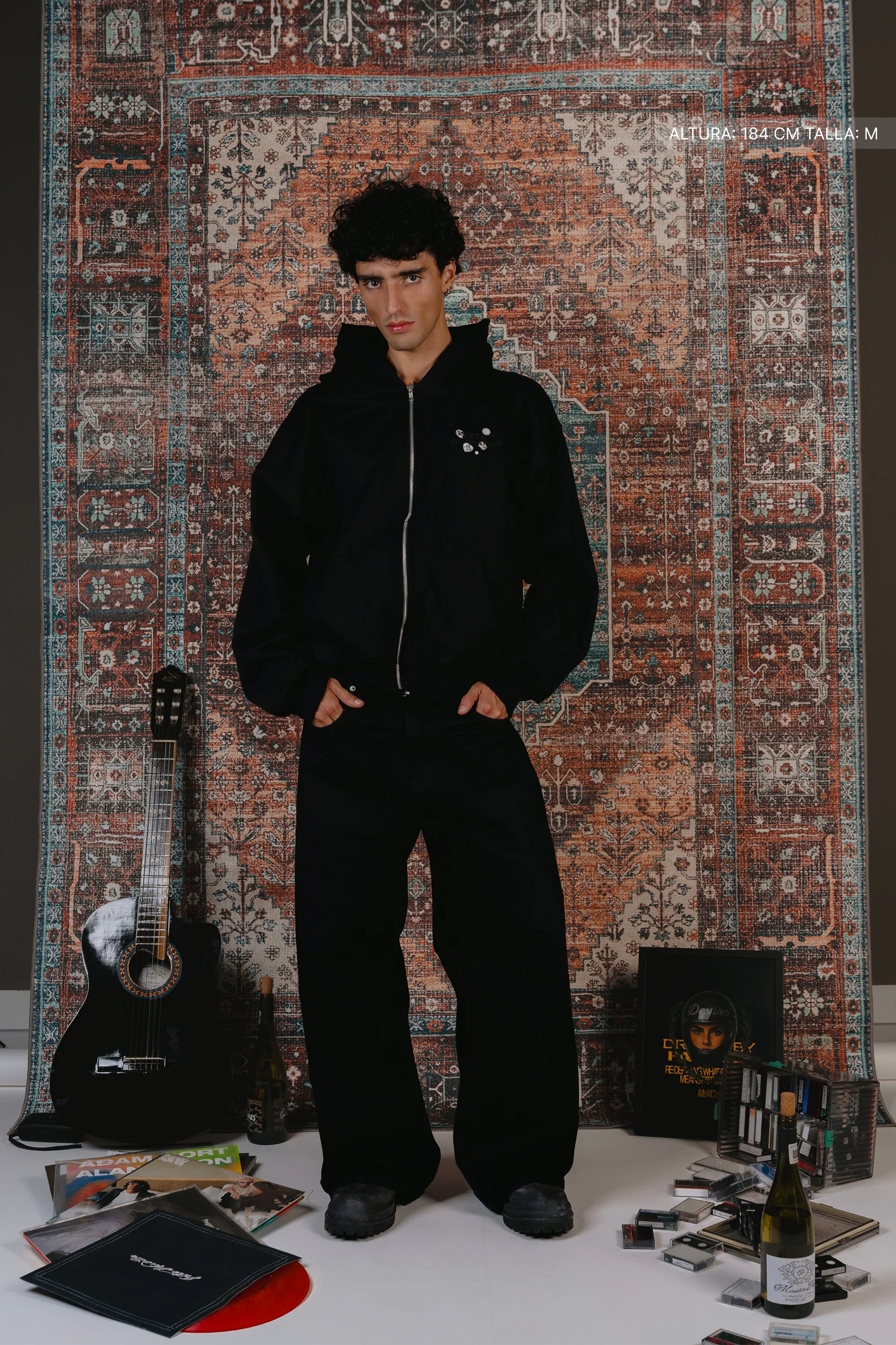 Dark Gems Zip Hoodie Vantablack - Image 4