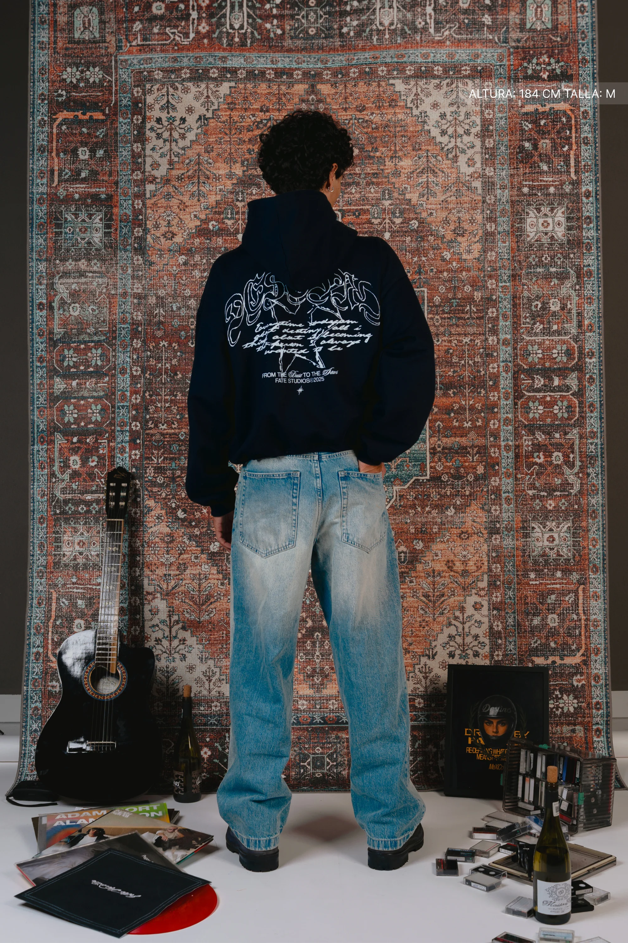 Gothic Sparks Hoodie Midnight Blue - Image 2