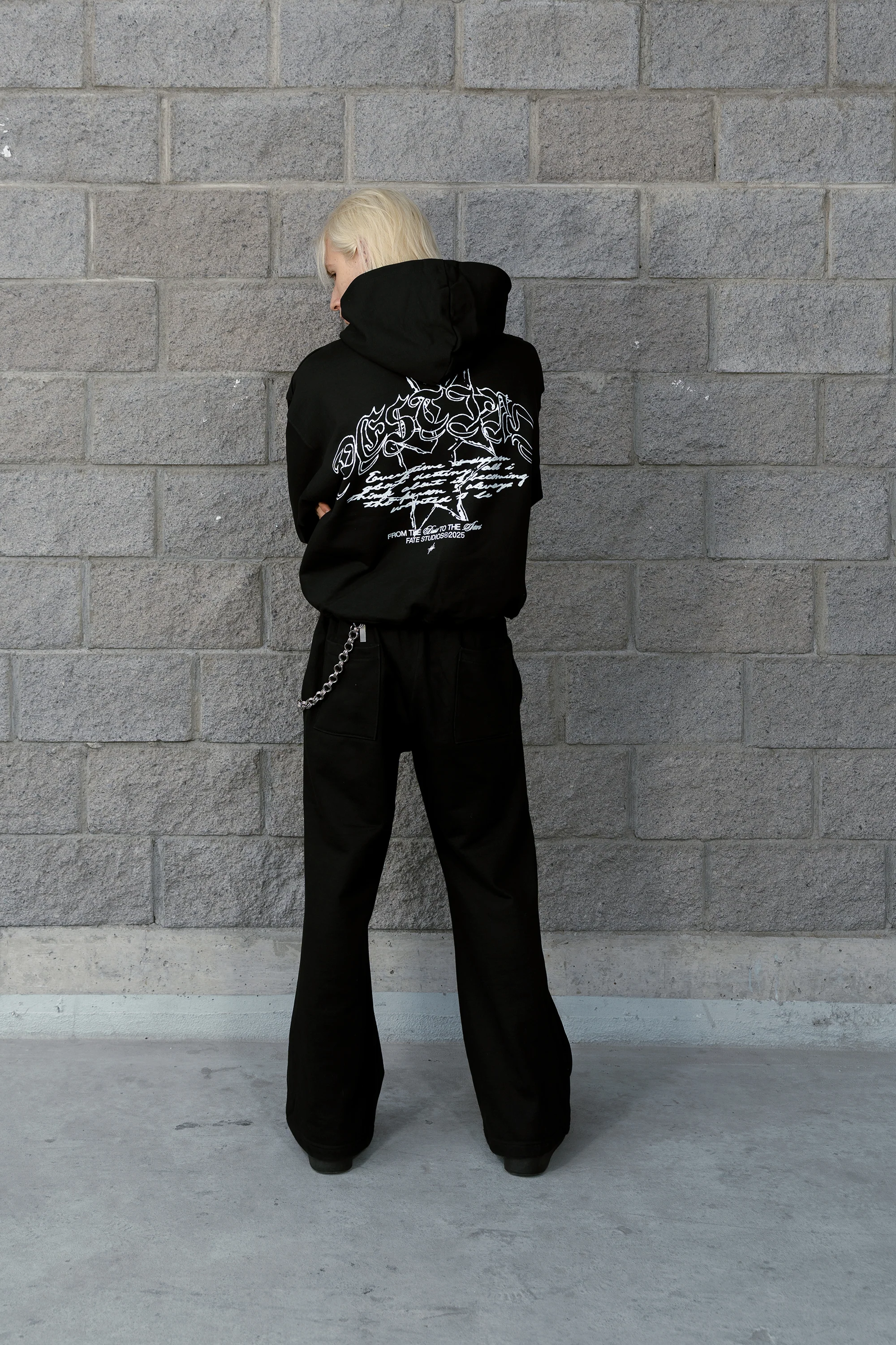 Gothic Sparks Hoodie Vantablack - Image 2