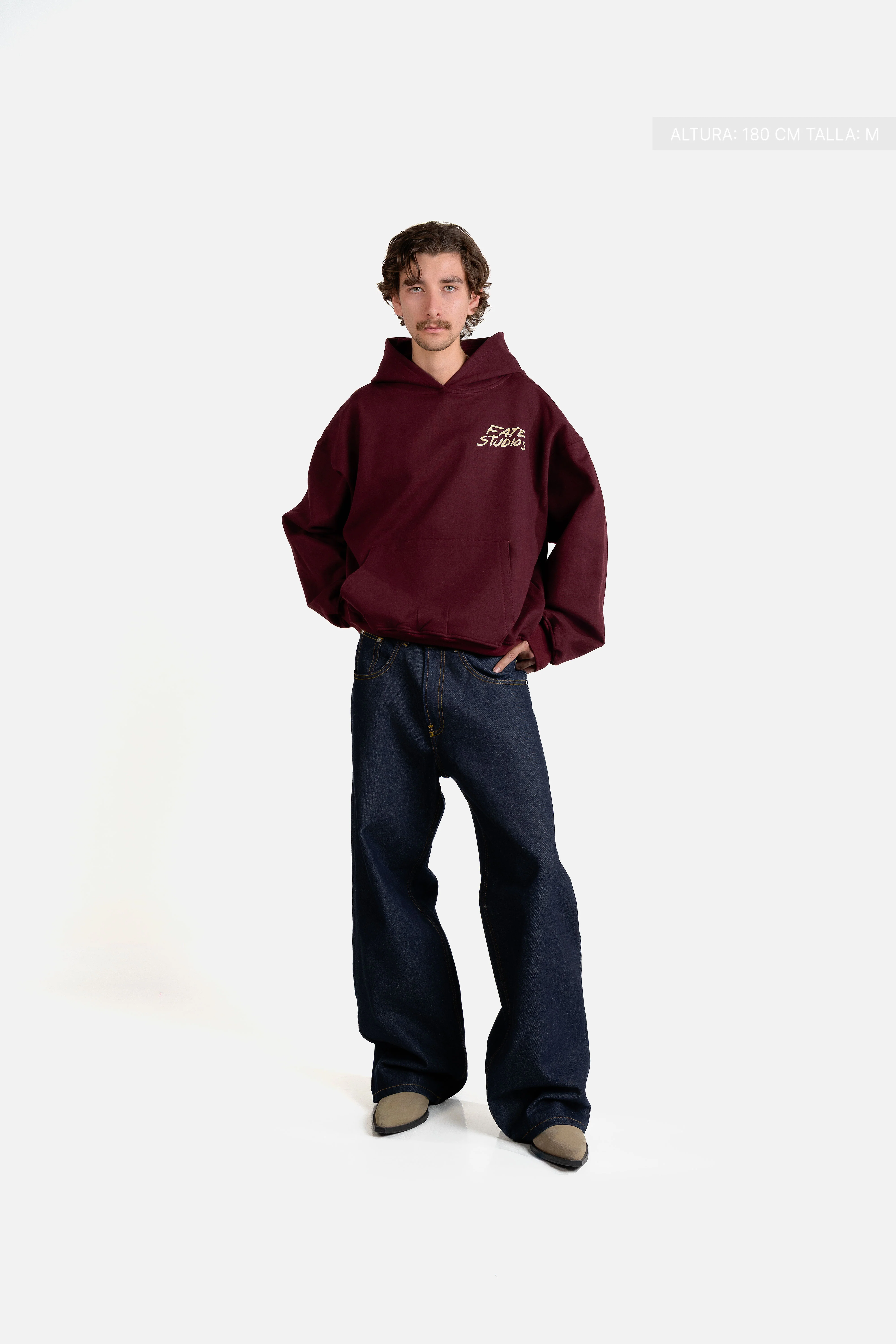 I Told Chat Hoodie Burgundy - Image 5