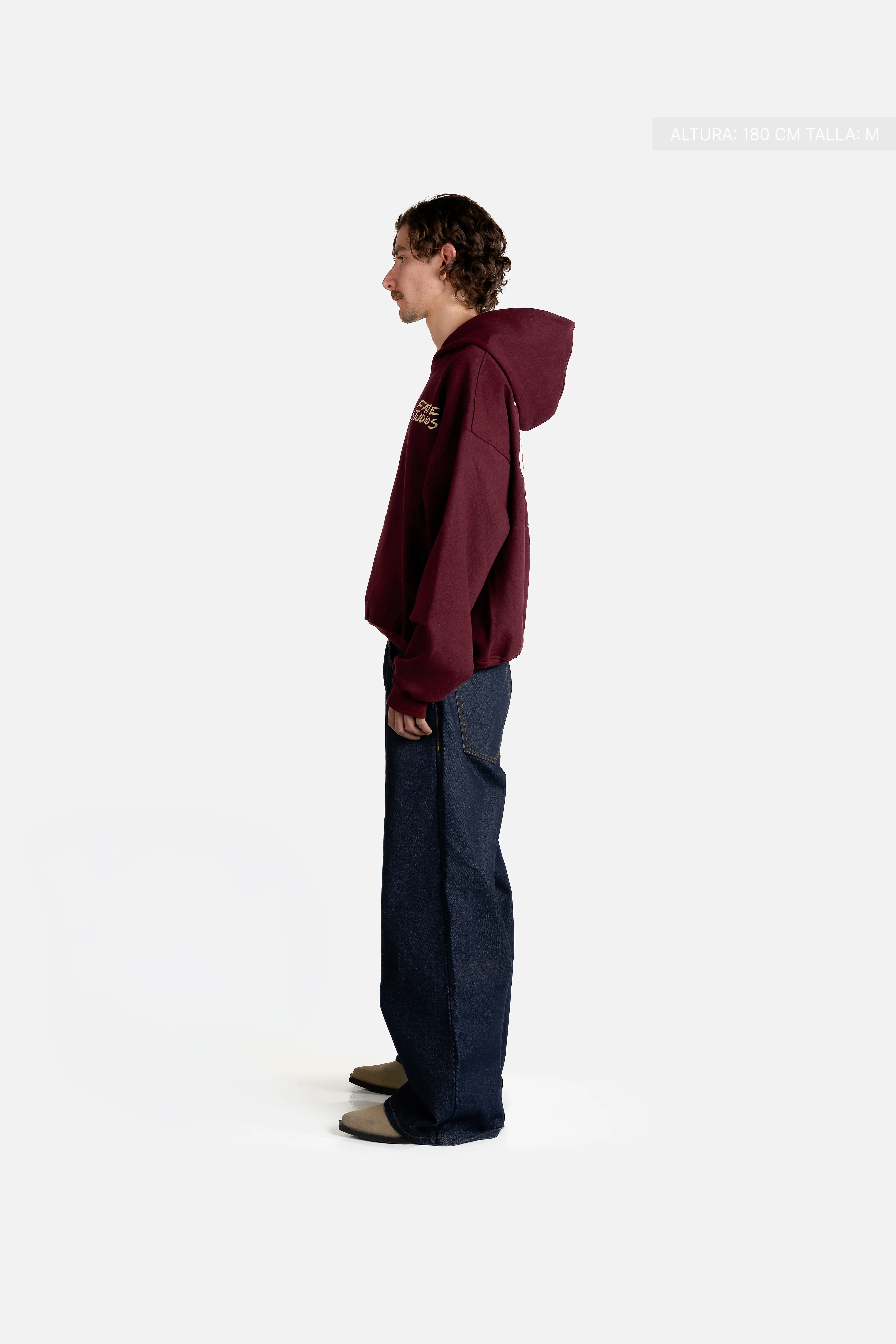 I Told Chat Hoodie Burgundy - Image 7