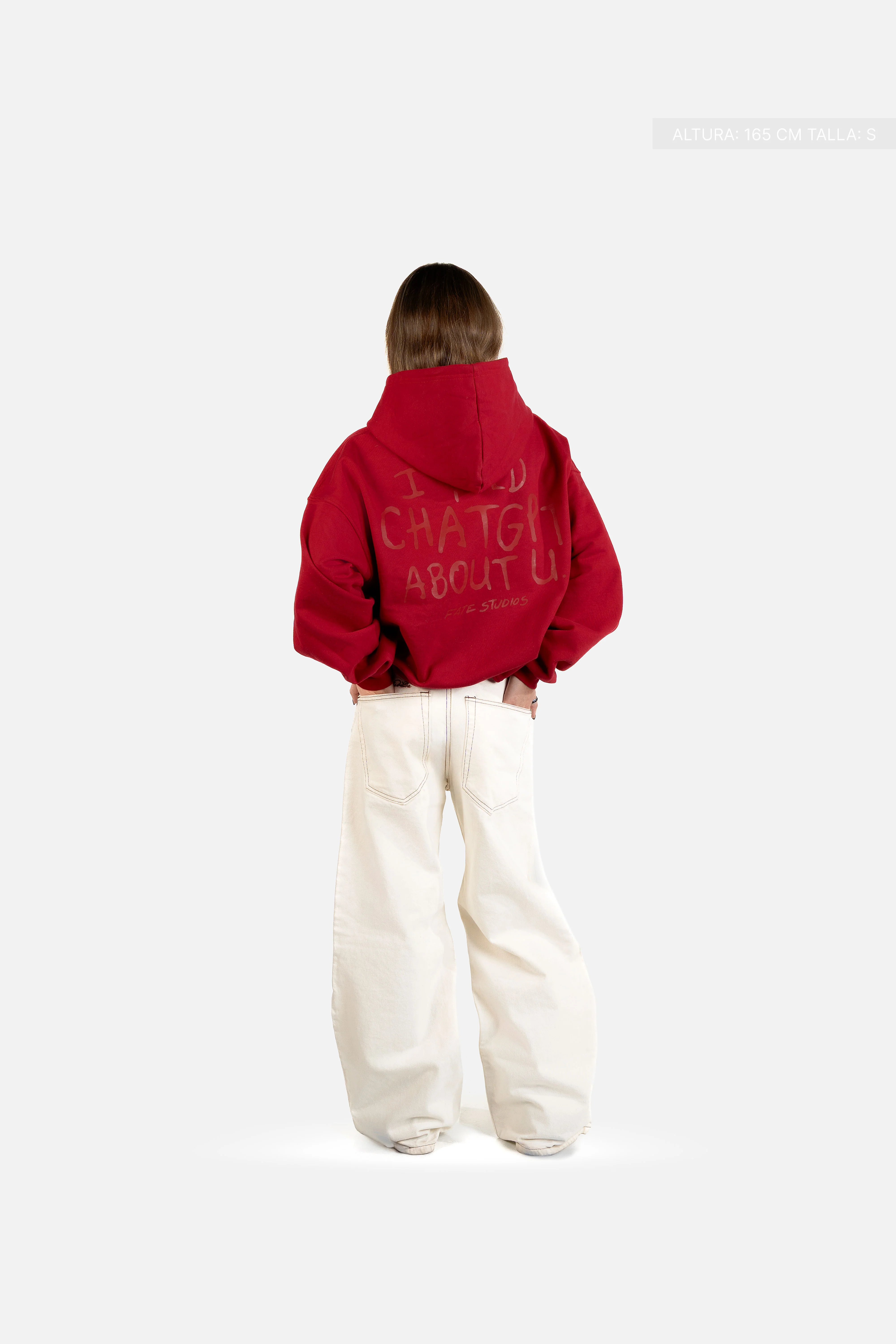 I Told Chat Hoodie Cherry Red - Image 4