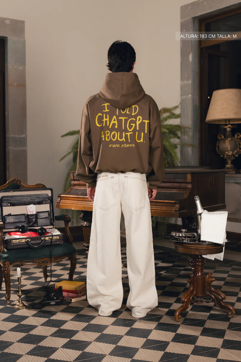 I Told Chat Hoodie Mocha Brown - Image 7