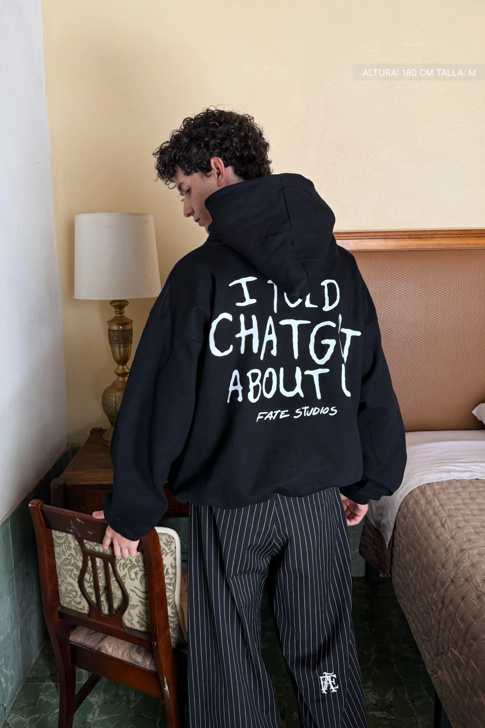 I Told Chat Hoodie Vantablack - Image 8