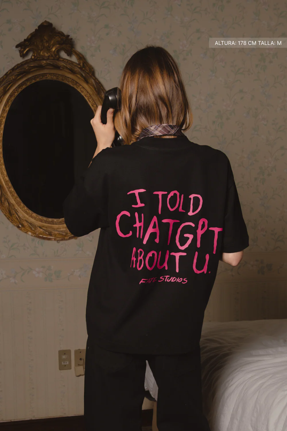 I Told Chat Tee Black - Image 8