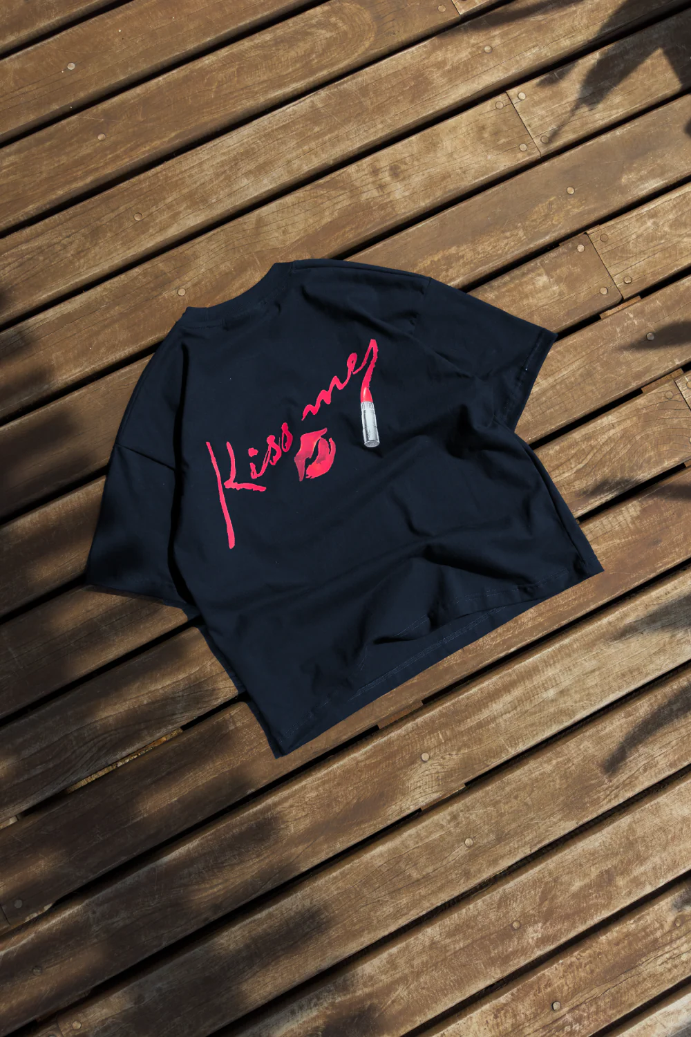 Kiss Me Tee Navy Blue - Image 4