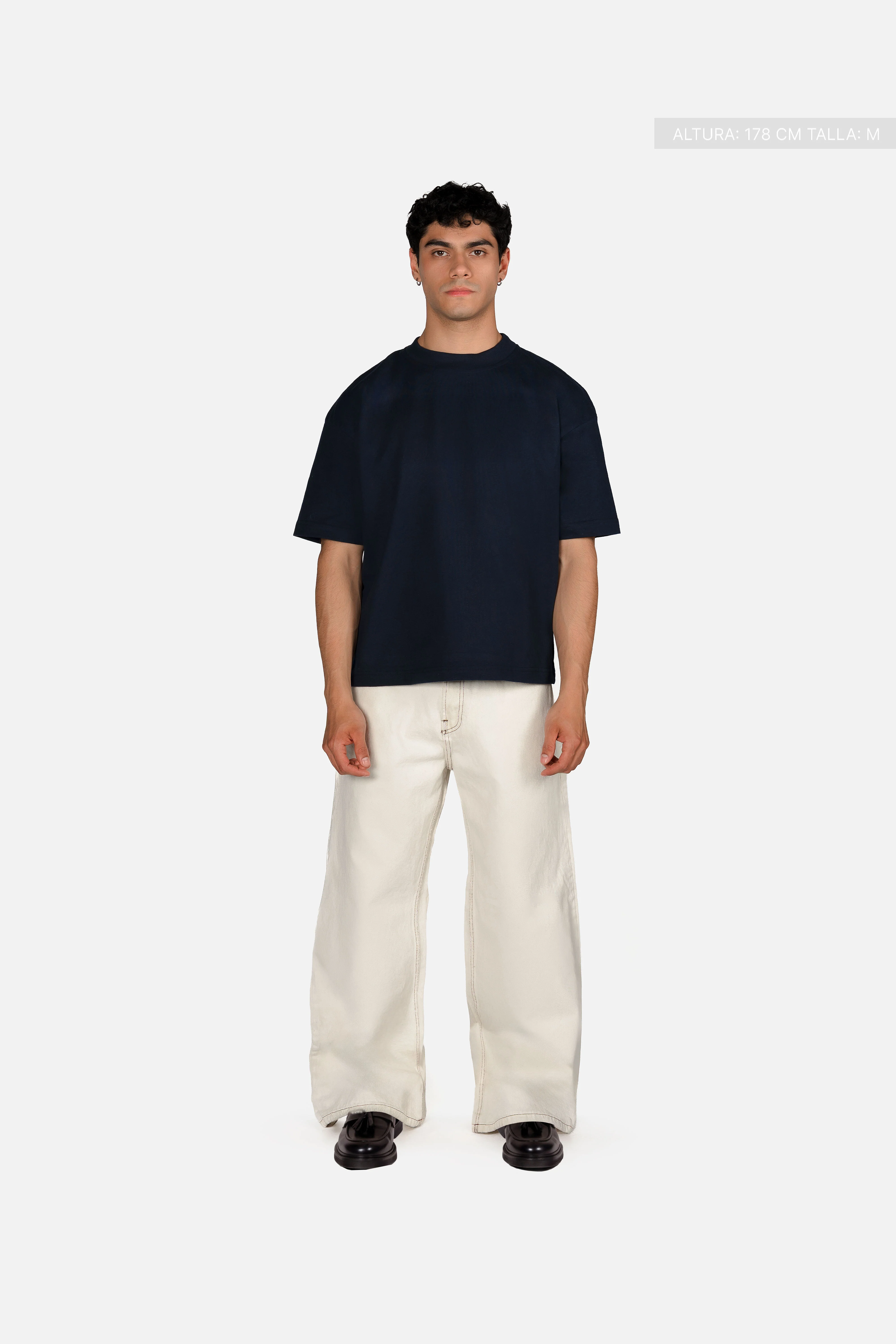Legacy Semi-Oversized T-Shirt Navy Blue - Image 2