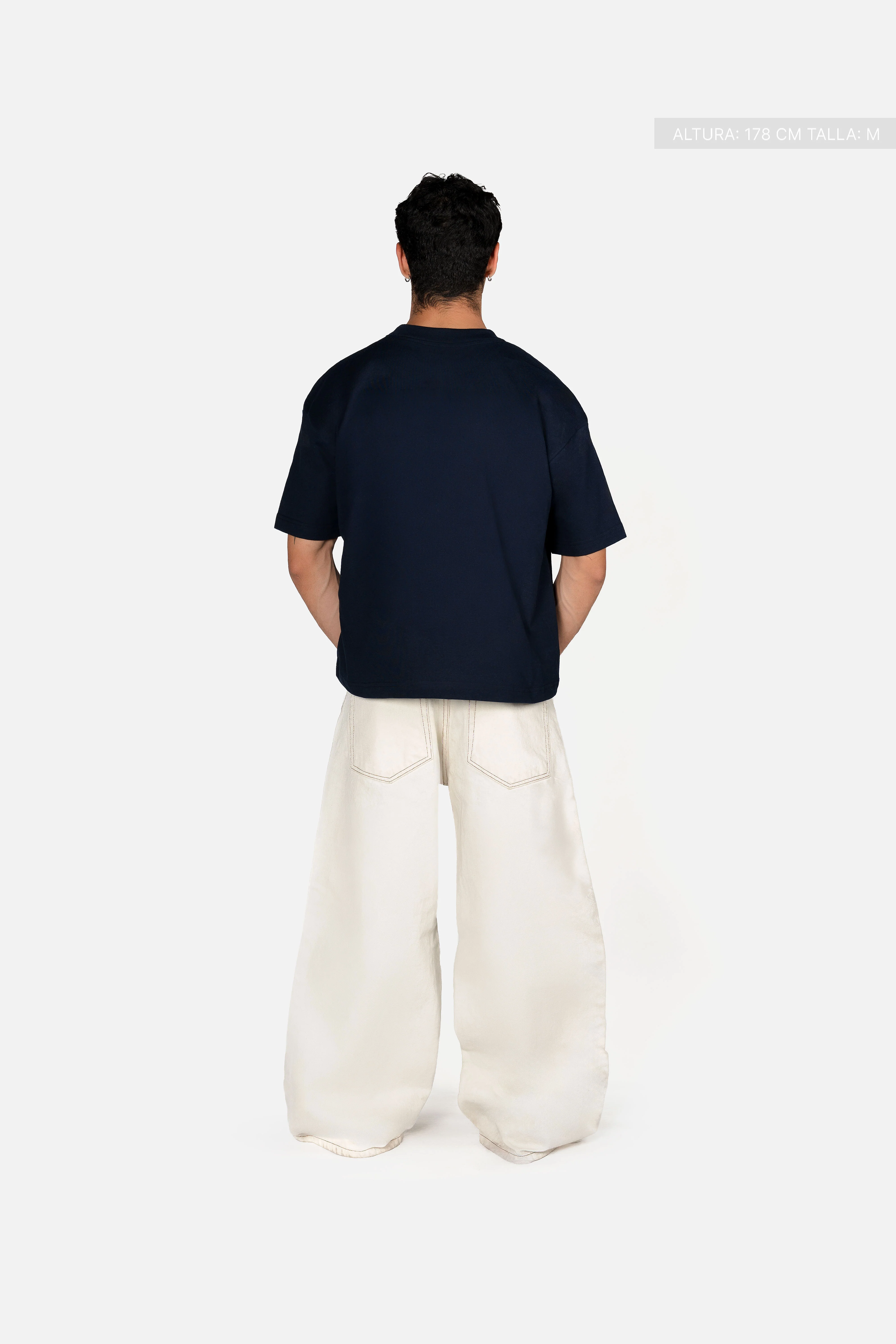 Legacy Semi-Oversized T-Shirt Navy Blue - Image 4