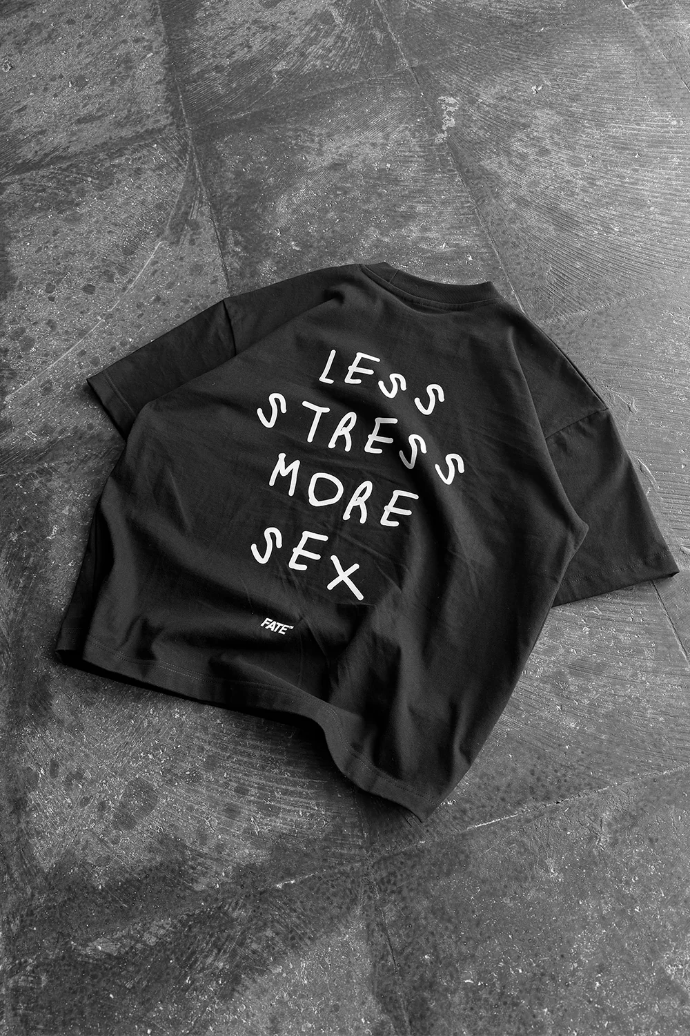Less Stress Tee Black - Image 2