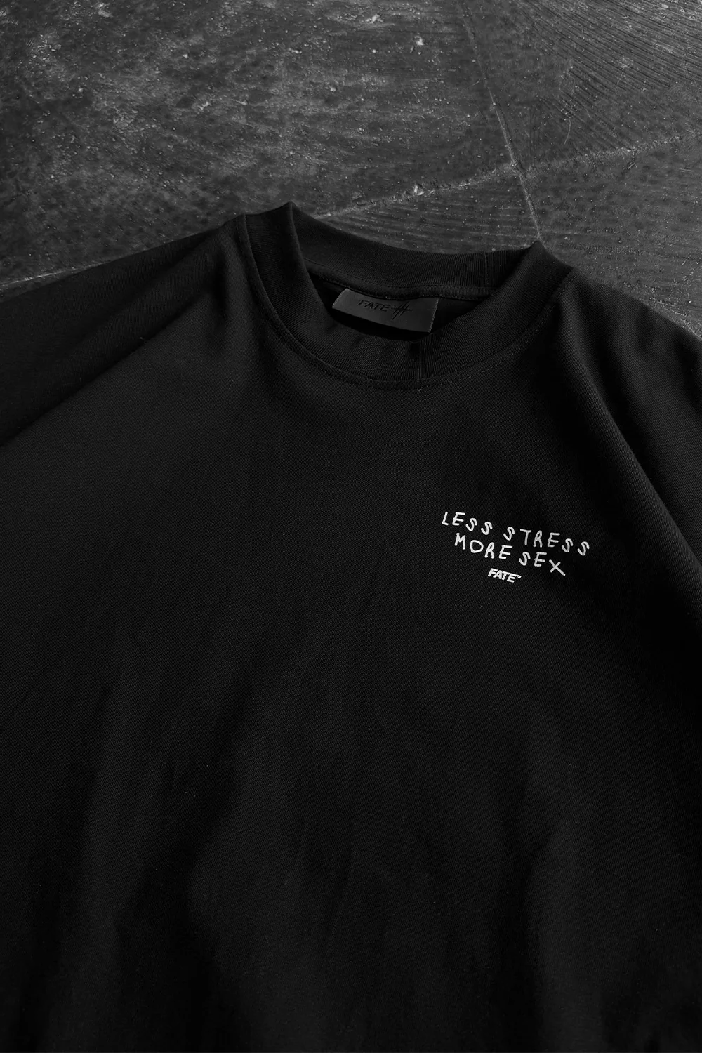 Less Stress Tee Black - Image 4