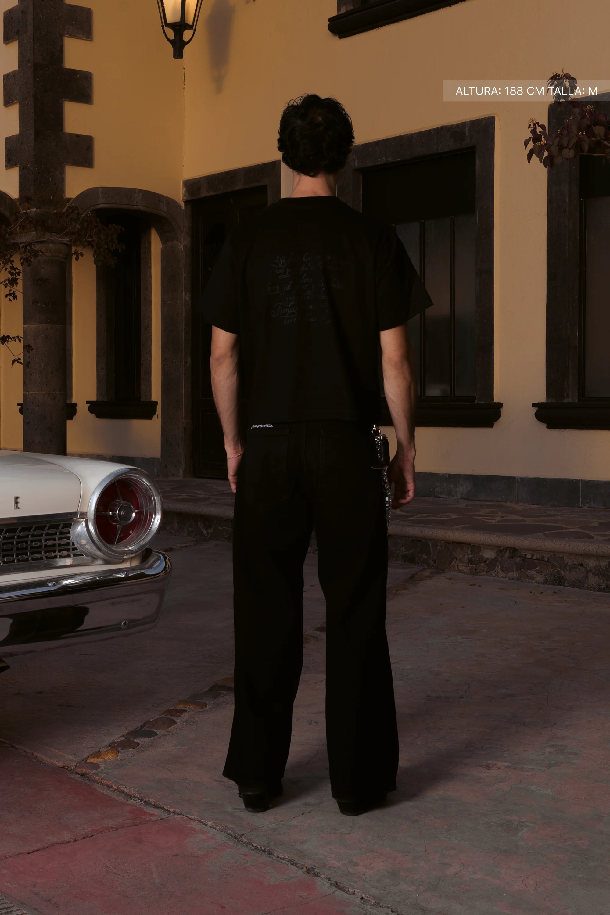 Letter Cross Crop Tee Black - Image 6