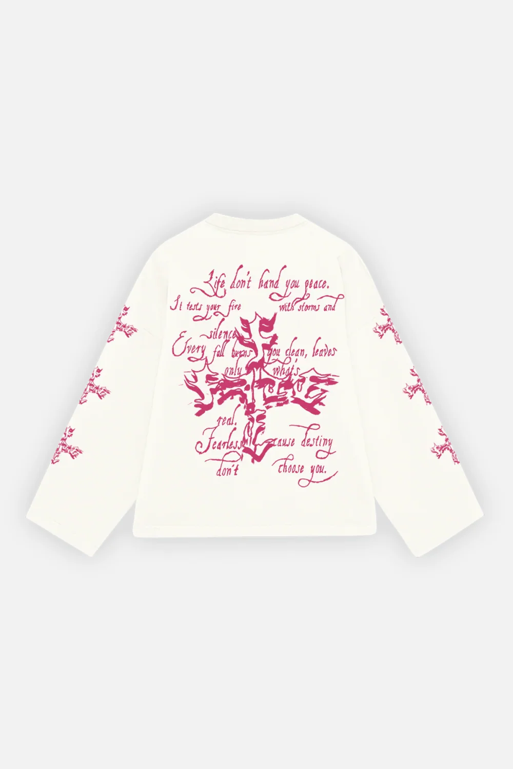 Letter Cross Longsleeve Ivory